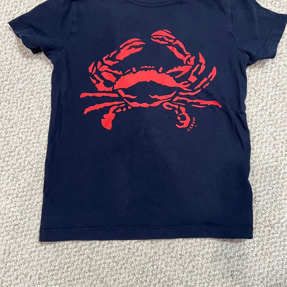 Navy JCrew Red Crab shirt